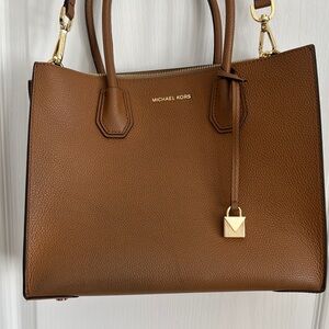 Michael Kors Brown Leather Tote Bag